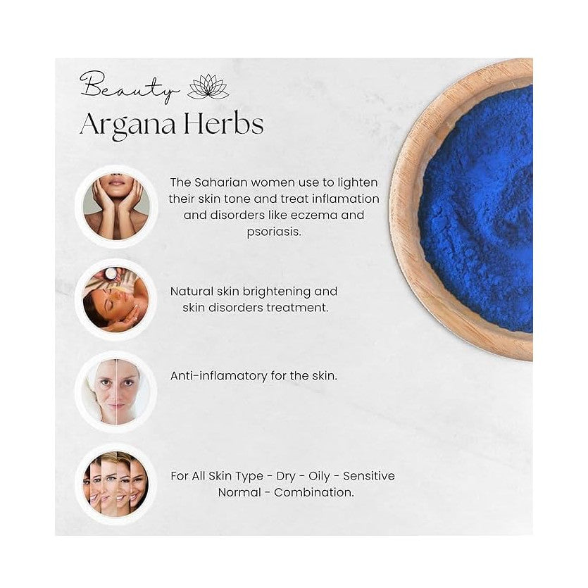 Argana poudre de Nila bleu du Maroc 100 g
