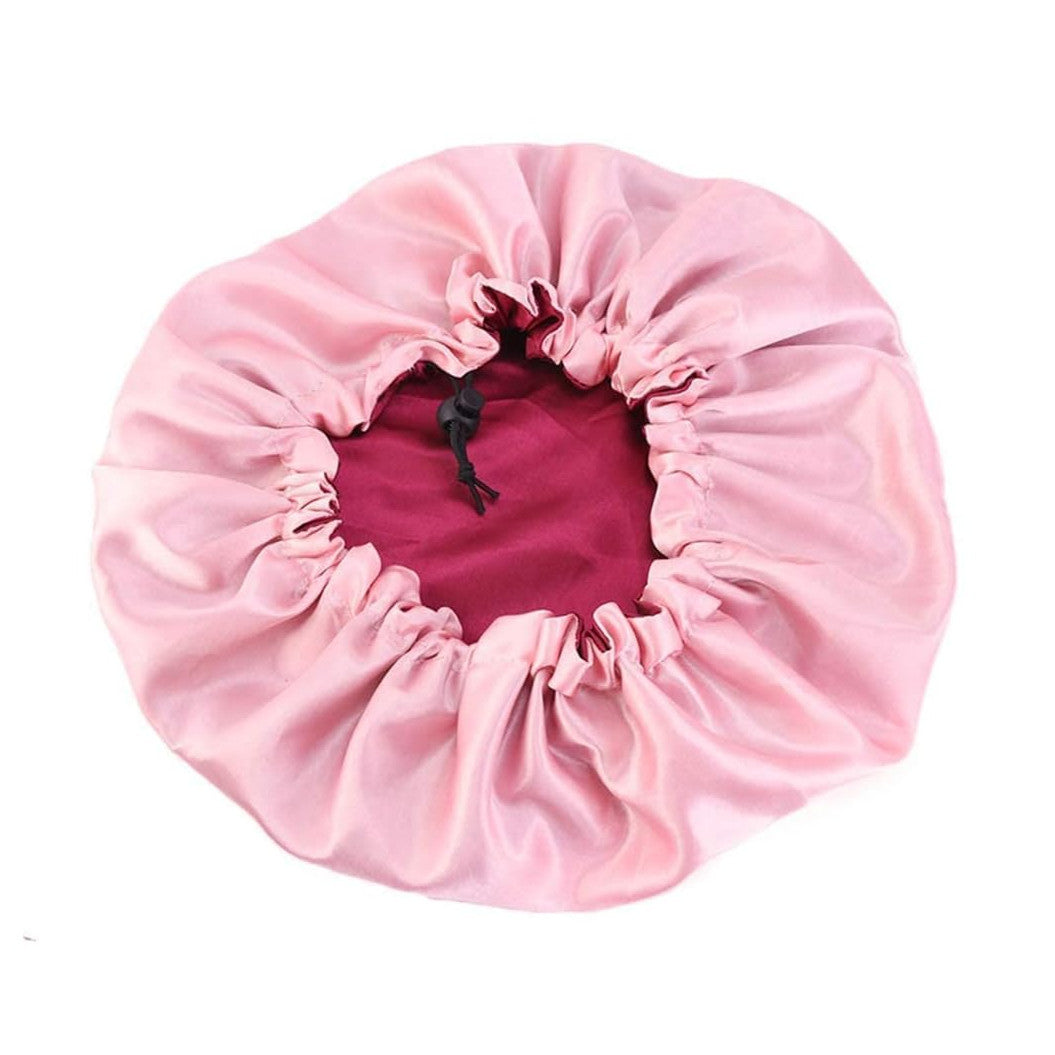 Cospack bonnet de nuit en satin double couche, réversible