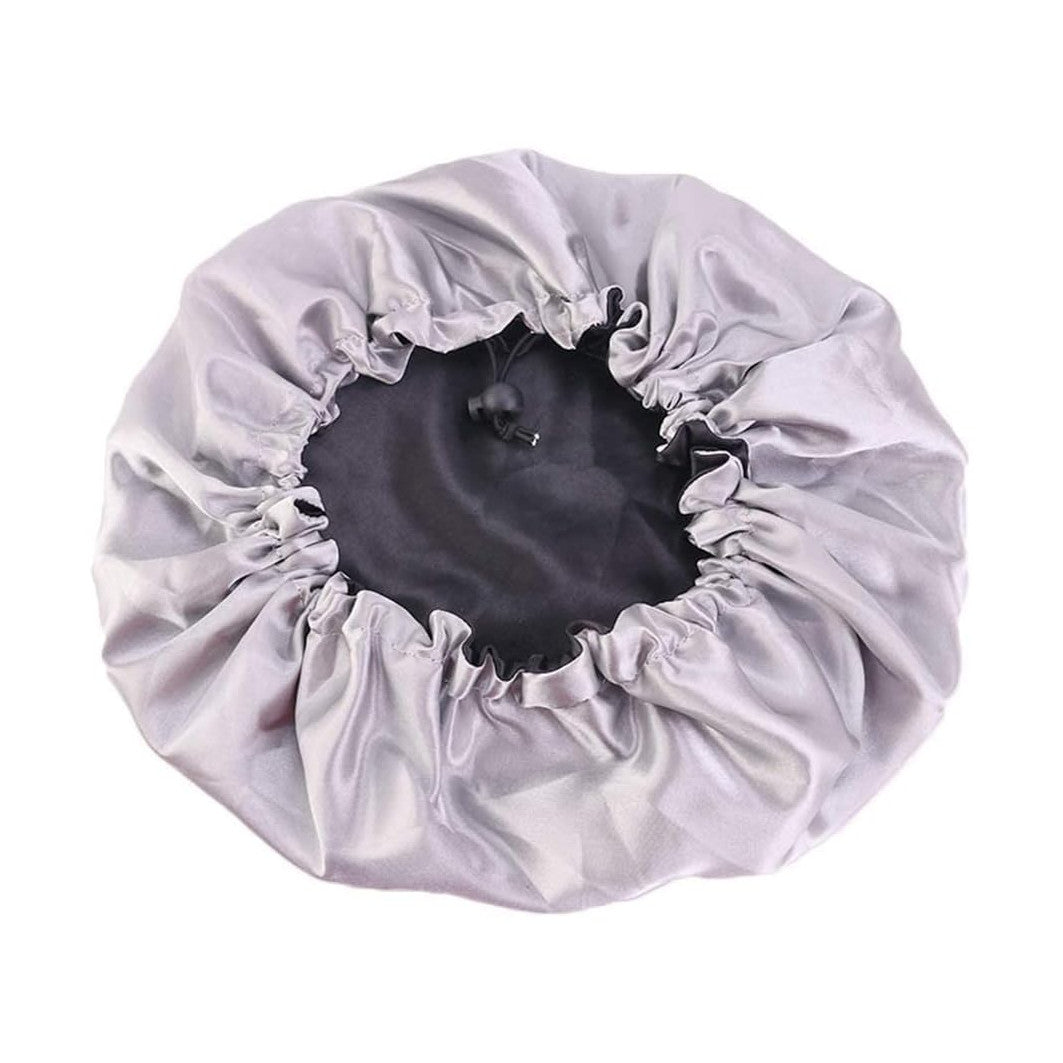Cospack bonnet de nuit en satin double couche, réversible