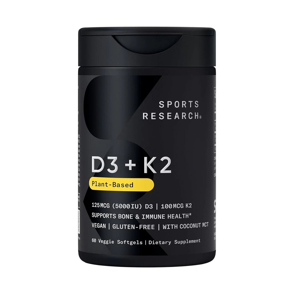Sports Research vitamines D3 + K2, 60 capsules