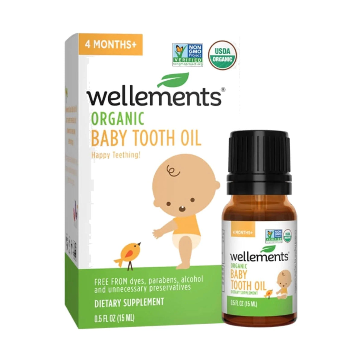 Wellements Huile de dentition bio 15 ml