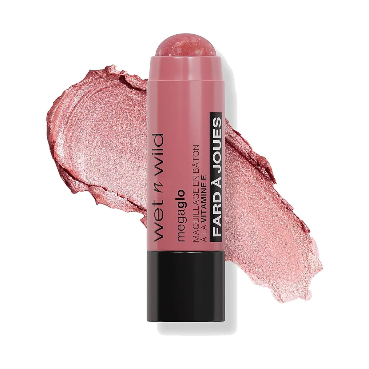Stick multi-usage wet n wild MegaGlo 6 g, teinte Dusty Pink, sur fond blanc